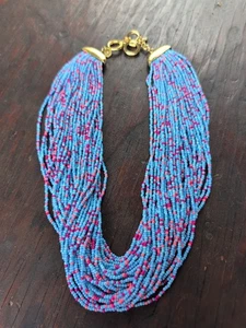 Talbot's Layered Bead Necklace Gold Tone - Picture 1 of 5