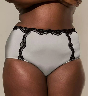 Braguita completa Lane Bryant plateada con tiras de encaje espalda talla grande 18/20, 2X Foto 1 de 4