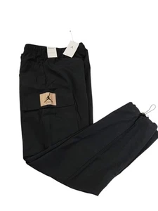 Nike Air Jordan Flight Heritage Cargo Pants Size M Black Hemp Men DC7450 010 - Picture 1 of 9