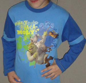 SHREK KINDER LANGARM SHIRT (PULLOVER) NEU & OVP BLAU IN 104 110 116 122 128 - Picture 1 of 5