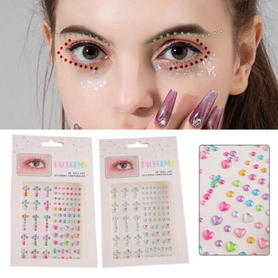 Face Drill Stickers Eyebrow Drill Accessories Makeup Stickers ↑ - Image 1 of 4