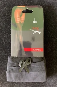 DIVINE PARIS Tights for ladies patterned with exclusive softness size 2 Black - Picture 1 of 2