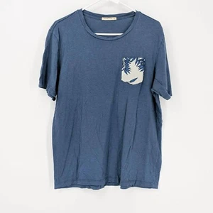 Camiseta Marine Layer Samuel Supima Manga Corta Bolsillo Azul Para Hombre Talla Mediana - Imagen 1 de 5