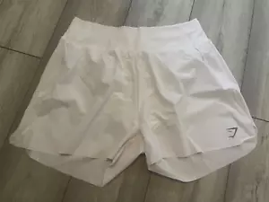 GYMSHARK WEISSE SPEED SHORTS..BRANDNEU.. GRÖSSEN GROSS & X-LARGE.. - Bild 1 von 5