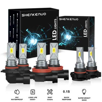 For Subaru XV Crosstrek 2013-2014 Combo 6x LED Headlight Hi-Low+Fog Light Bulbs - Изображение 1 из 4