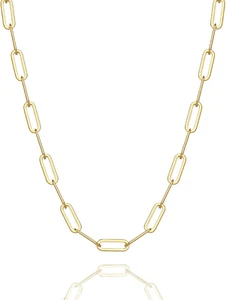 925 Sterling Silver Paperclip Lobster Clasp Chain 3Mm 4Mm 5Mm 6Mm 7Mm Necklace - Picture 1 of 12