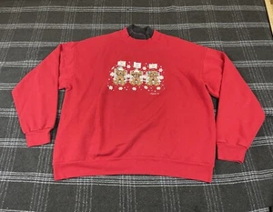 Endless Designs Men's Red Sweatshirt XL Hear See Speak No Winter Vintage - Picture 1 of 10