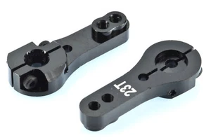Servo bocina de doble sujeción de aluminio negro Apex RC Products 23T JR - Paquete de 2 #8005 - Imagen 1 de 4