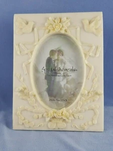 SPECIAL MOMENTS RESIN FRAME Wedding Doves Roses Ribbons for 3.5”x5” Photo - Picture 1 of 7
