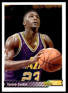 1992-93 Upper Deck Basketball Card Tyrone Corbin Utah Jazz #100 - Picture 1 of 2