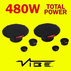 VIBE Slick5C-V7 - 5.25" 13cm 2-Way Car Component Speakers 480W Max Power - Picture 1 of 1