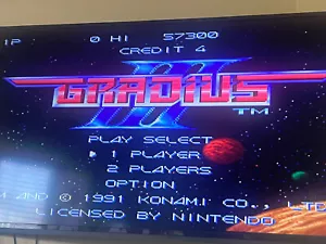 Gradius III (Super Nintendo, 1991) -- GRADIUS 3 for SNES - Picture 1 of 7