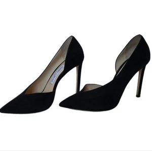 Jimmy Choo Sophia Half D’Orsay Black Suede Pump 39.5 (9.5 US) - Picture 1 of 12