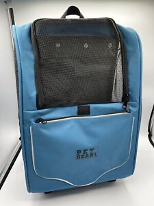 Pet Gear Inc Blue Backpack Rolling Tote for Small Pet Like New
