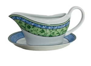 Wedgwood  Home  Watercolour Design  Oval Gravy Boat & Drip Saucer - Picture 1 of 8