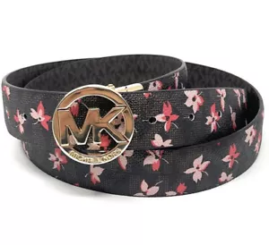 MICHAEL KORS Donna MK Logo Twist Reversibile Stampa Floreale e Logo Marrone Taglia Large - Foto 1 di 11