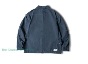 French Chore Coat Men's Hunting Jacket Work Jacket Vintage Casual Coat Blue - Picture 1 of 22