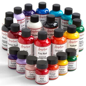 Pintura acrílica para cuero Angelus - Colorante artesanal flexible duradero a base de agua - Imagen 1 de 86