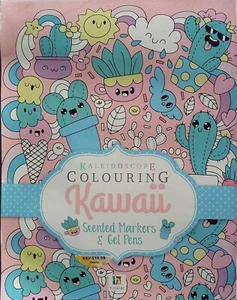 COLOURING BOOK KALEIDOSCOPE KAWAII. FOR GEL PENS OR NORMAL PENCILS. PICKUP/+POST - Picture 1 of 6