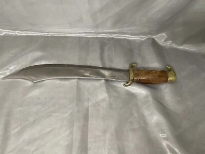 Handmade 18" Brass, Wood & Stainless Sword / Knife Made in Pakistan - Image 1 of 4