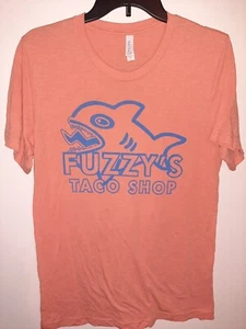 Fuzzy’s Taco Shop Logo Orange T Shirt Size Medium NEW w/o tags (Display) - Picture 1 of 3