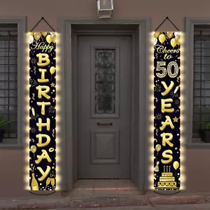 50Th Birthday Party Banner Lighted Decorations for Women Men 50 Year Old Lighted - Picture 1 of 12