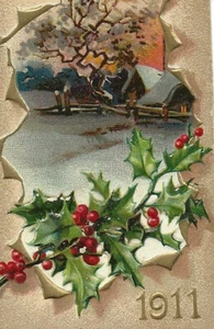 Derby CT  1911 - Sterling Pianos Pocket Calendar- Christmas / Winter Theme - Picture 1 of 5