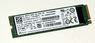 SK Hynix PC611 Gen3 X4 1TB SSD M.2 NVMe 0MXTT3 - Image 1 of 2