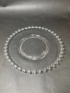 Vintage Imperial Kerzendocht 7" Salat-/Dessertteller, Klarglas 2er Set - Bild 1 von 4