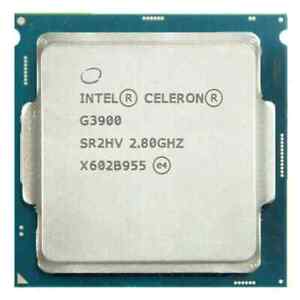 Lot of 2: Intel Celeron G3900 Dual Core CPU (2M Cache 2.80GHz 6th generation)