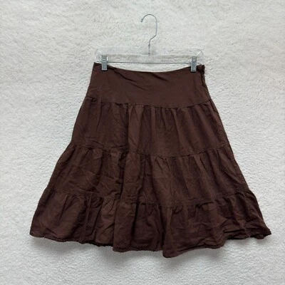Y2K Vintage Prairie Midi Skirt 6 Medium Brown Boho Fairy Grunge Whimsigoth - Image 1 of 4