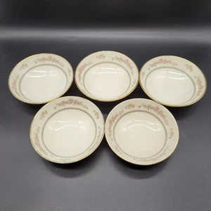 Vintage Gorham China Carmellia Small 5" Fruit/Dessert Bowls Lot Of 5 - Picture 1 of 10