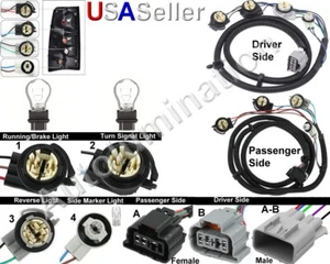 Tail Light Lamp Wiring Harness Chevy Silverado GMC Sierra 500 2500 HD 3500 03-07 - Picture 1 of 1