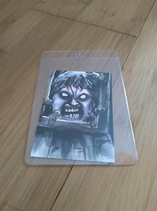 Bam! Tarjeta seleccionada de artista chacal de fantasmas de terror Thir13en firmada por Shawn Langley - Imagen 1 de 2