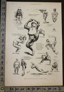 1900 KEMBLE BÉISBOL CÓMIC DEPORTE HUMOR CARICATURA ARTE HISTÓRICO 27447 - Imagen 1 de 1