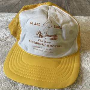 Vintage Sagebrush Brothel Lathrop Carson City Nevada Trucker Hat - Picture 1 of 6