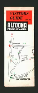 Guía de visitantes de Altoona Pennsylvania mapa directorio PA finales de 1960 folleto vintage - Imagen 1 de 6
