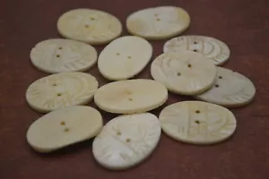 50 STCK. BRAUN OVAL BÜFFELKNOCHEN NÄHEN KNÖPFE 1 1/4" #T-4039 - Bild 1 von 1