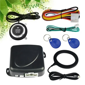 12 V Car Alarm Anti Theft Lock Start Security System Push Button - Picture 1 of 12