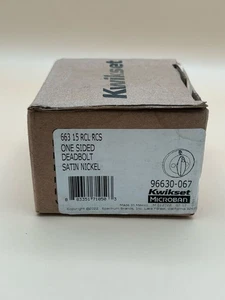 Kwikset 663 15 RCL RCS One Sided Deadbolt Satin Nickel 96630-067 New Qty-1 - Picture 1 of 5