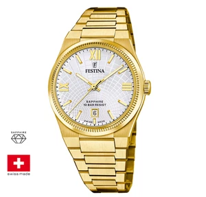Orologio da Uomo Festina SWISS MADE Classico in acciaio dorato zaffiro F20057/1 - Bild 1 von 5