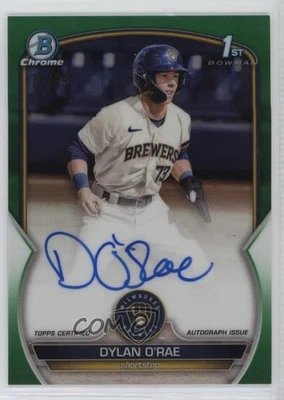 2023 Bowman Chrome Prospect Auto Green Refractor /99 Dylan O'Rae #CPA-DO Auto - Image 1 of 2