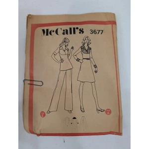 Vintage 70er McCall's Schnittmuster 3677 Misses Tunika, Kleid, Hose - Bild 1 von 2