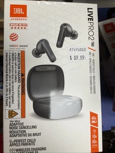 Auriculares JBL Live Pro 2 True Wireless con cancelación de ruido, 40 horas Playblack - negros - Imagen 1 de 1