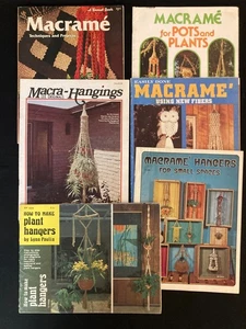 Macrame' Pattern Books - 6 Assorted in a Lot, includes Sunset Magazine Special - Picture 1 of 2
