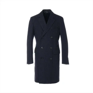Hermès Wollmäntel 48 Herren dunkelblau 52-5102 gestreift - Bild 1 von 7