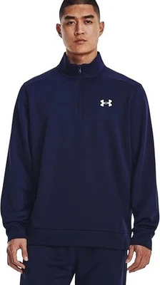 Pullover para hombre Under Armour Armour polar 1/4 cremallera azul marino talla XLarge precio de venta sugerido por el fabricante $60 Foto 1 de 4