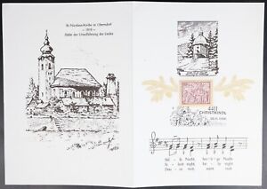 MayfairStamps Austria 1986 Christmas Silent Night Holy Night Folder aaj_48915