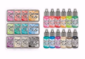 RELEASE 2 Ranger Tim Holtz DISTRESS OXIDE Ink Pads & Reinkers 12 Colors IN STOCK - Picture 1 of 2