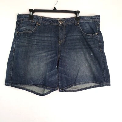 Route 66 Denim Shorts Womens Size 16 Blue Classic Fit Dark Wash Casual Everyday - Image 1 of 4